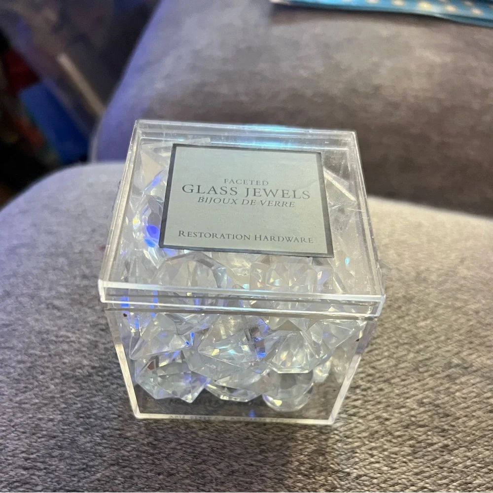 Restoration Hardware Clear Faceted Glass Jewels